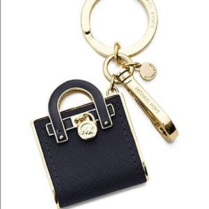 Michael Kors Black Hamilton Key Fob/ Purse Charm